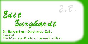 edit burghardt business card
